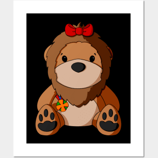 Oz Lion Teddy Bear Posters and Art